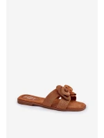 Ploché Dámské Pantofle S Mašlí Camel model 21688578 - Boto Ploché Dámské Pantofle S Mašlí Camel model 21688578 - Boto