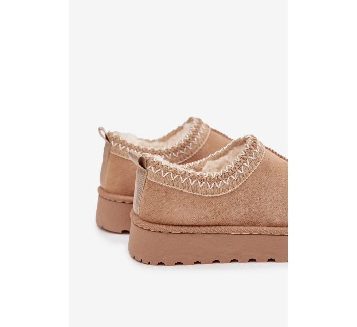 Dětské sněhule s výšivkou béžové Prina Dětské sněhule s výšivkou béžové Prina