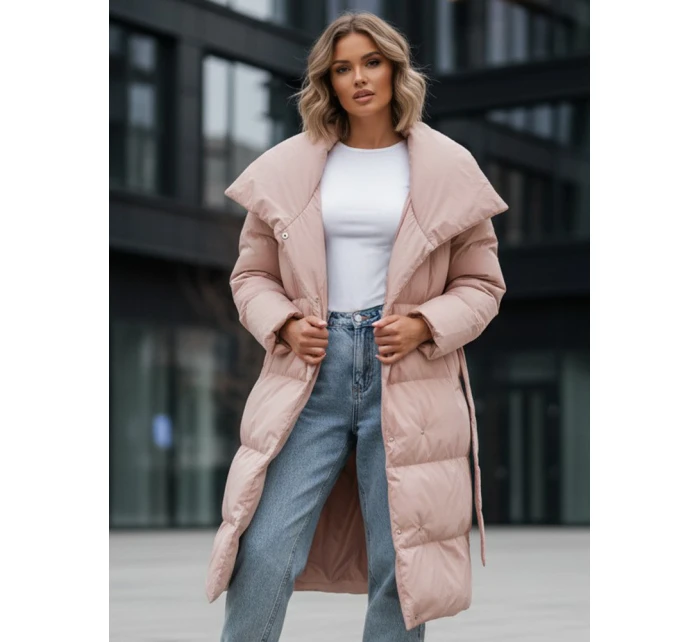 Dámská prošívaná bunda kabát růžová Dstreet model 21965737 - FashionStreet