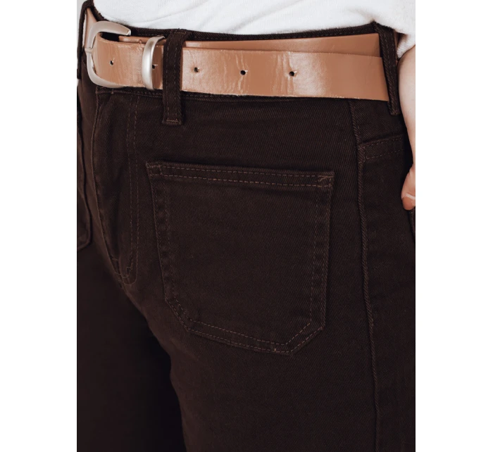 Džíny se širokými nohavicemi hnědé FashionStreet UY2842
