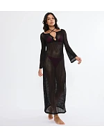 Beach MyWear Crochet Long Dress LSL - BLACK - TRIUMPH BLACK - TRIUMPH