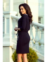 Tmavě modré dámské sportovní šaty se stahováním model 6537153