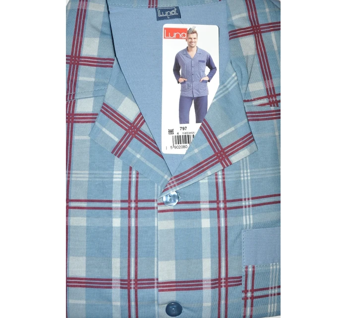 Piżama  dł/r 4XL męska model 20328315 - Luna