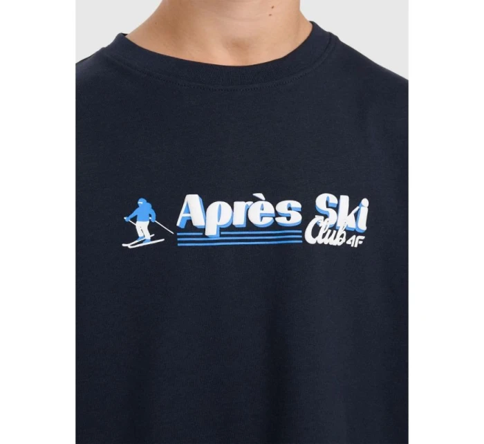 Chlapecké tričko s potiskem a dlouhým rukávem 4F 4FJRAW25TLONM587-31S Chlapecké tričko s potiskem a dlouhým rukávem 4F 4FJRAW25TLONM587-31S