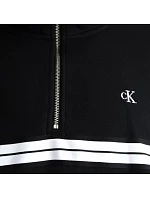 Calvin Klein Fleecová mikina na zip s kapucí Logo Tape Black - LZ04RE285G-UB1 pánské