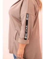 Dámská mikina s ozdobnými rukávy černá masełkowa