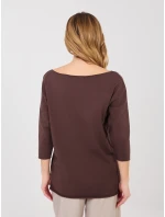 Bluzka RV BZ model 22013657 ciemny brązowy - FPrice Bluzka RV BZ model 22013657 ciemny brązowy - FPrice