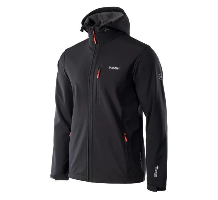 Pánská bunda Caen M 92800282249 Černá s červenou - Hi-Tec Pánská bunda Caen M 92800282249 Černá s červenou - Hi-Tec
