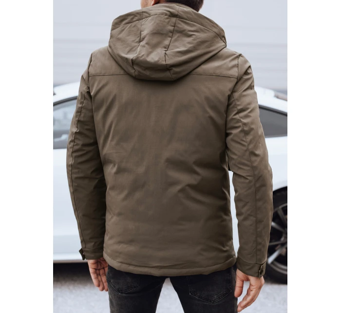 Pánská zimní bunda s odepínací kapucí světle hnědá FashionStreet TX4906