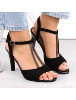 Černé semišové sandály W model 19907355 - SERGIO LEONE