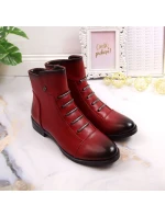 Jezzi W JEZ52G zateplené zdobené boty červená