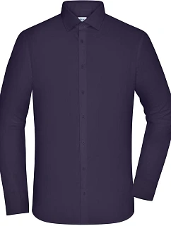 JN Popelínová košile slim fit s dlouhým rukávem 02. deep purple model 22445797 - Daiber