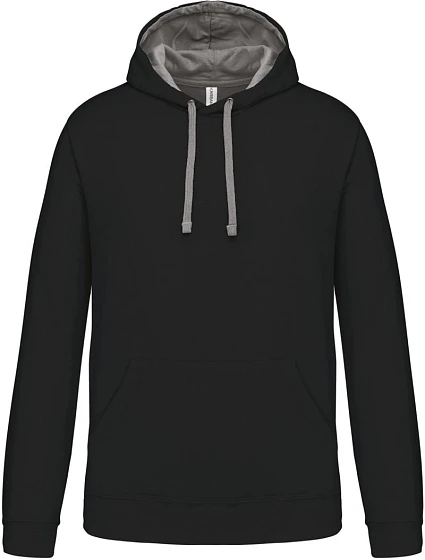 Kariban K 446 Kontrastní mikina s kapucí 20.K446 black/fine grey Kariban K 446 Kontrastní mikina s kapucí 20.K446 black/fine grey