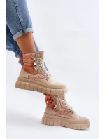 Vysoké Semišové Tenisky Bežové model 21650673 - Boto Vysoké Semišové Tenisky Bežové model 21650673 - Boto