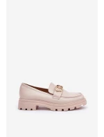 Dámské Mokasíny Se Zlatým Detalem Béžové model 21683267 - Boto