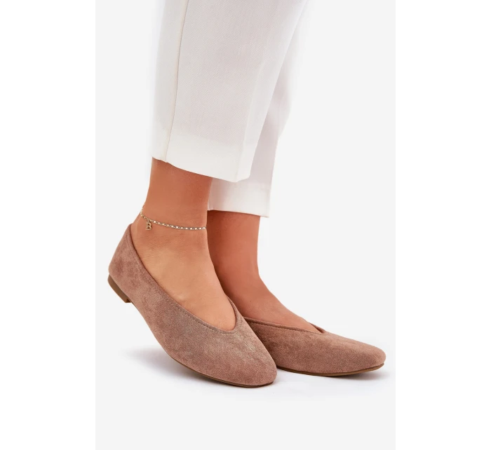 Klasické Baletky Z Eko Semiše Khaki model 21687293 - Boto