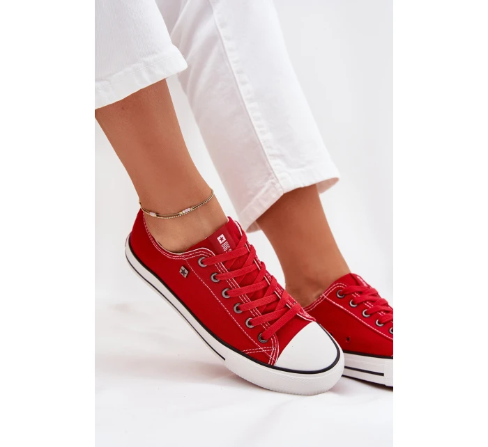 Dámské Nízké Tenisky Big Star model 21705169 Červené - Big Star Shoes Dámské Nízké Tenisky Big Star model 21705169 Červené - Big Star Shoes