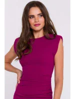 S382 Midi šaty bez rukávů - švestka S382 Midi šaty bez rukávů - švestka