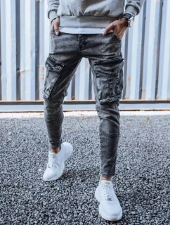 Pánské bojové džínové kalhoty tmavě šedé Dstreet model 21963240 - FashionStreet
