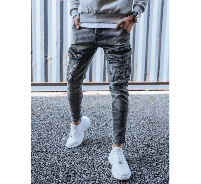 Pánské bojové džínové kalhoty tmavě šedé Dstreet model 21963240 - FashionStreet Pánské bojové džínové kalhoty tmavě šedé Dstreet model 21963240 - FashionStreet