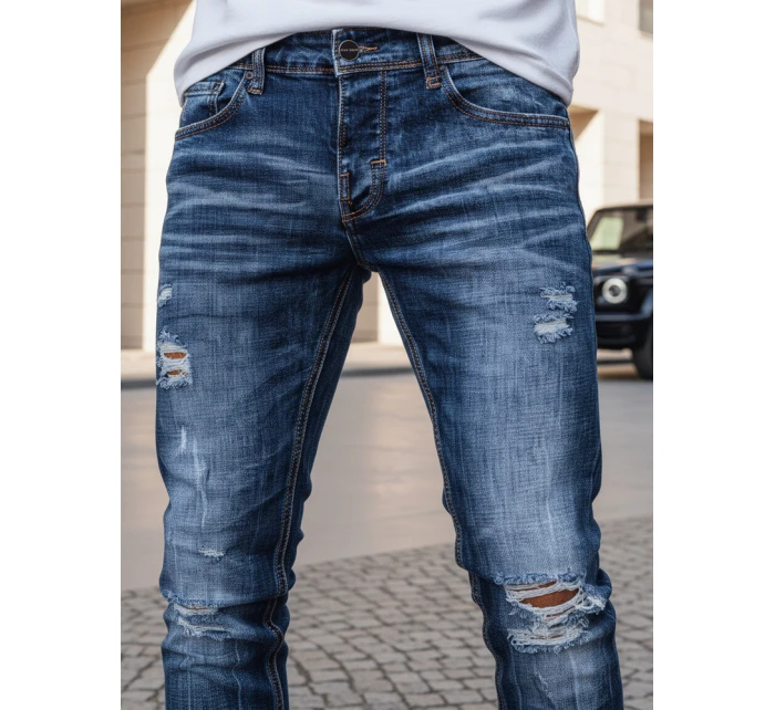Pánské modré džínové kalhoty FashionStreet UX3948