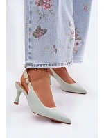 Dámské sandály na podpatku s lemovkou Mentha Relmira