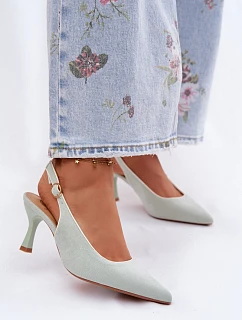 Dámské sandály na podpatku s lemovkou Mentha Relmira