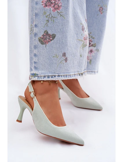 Dámské sandály na podpatku s lemovkou Mentha Relmira