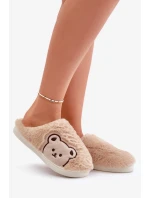 Dámské Pantofle S Medvídkem Béžové model 20655559 - Kesi