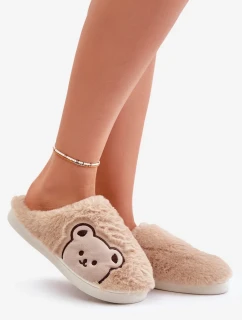 Dámské Pantofle S Medvídkem Béžové model 20655559 - Kesi