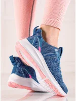 Praktické dámské  tenisky modré bez podpatku