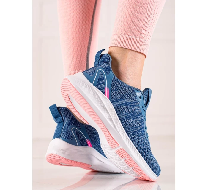 Praktické dámské  tenisky modré bez podpatku