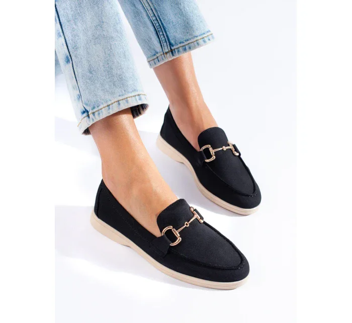 Výborné černé polobotky dámské bez podpatku Výborné černé polobotky dámské bez podpatku