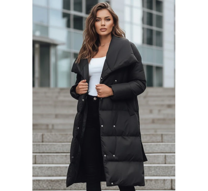Dámský prošívaný kabát FAVI black FashionStreet TY3089