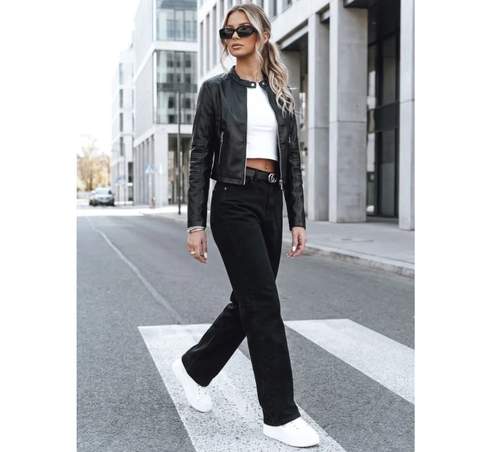 Dámská kožená bunda STYLE černá Dstreet model 21971244 - FashionStreet