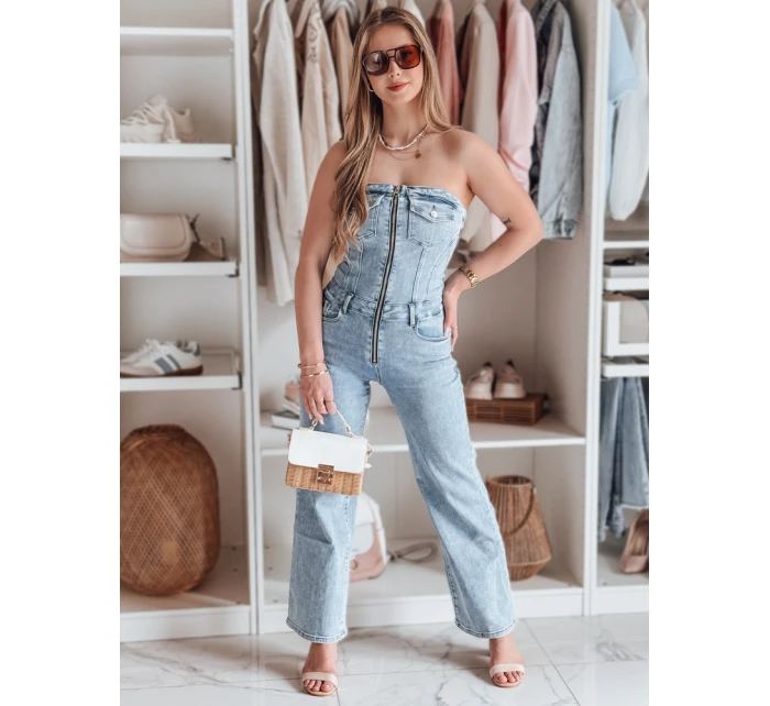 Dámský džínový overal s korzetem GORSSANKA modrý FashionStreet EY2587