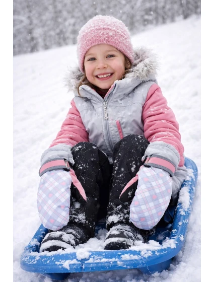 YOCLUB REN-0314G Dívčí lyžařské rukavice