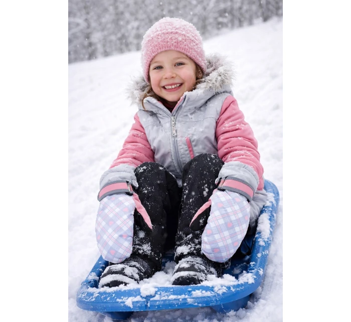 YOCLUB REN-0314G Dívčí lyžařské rukavice