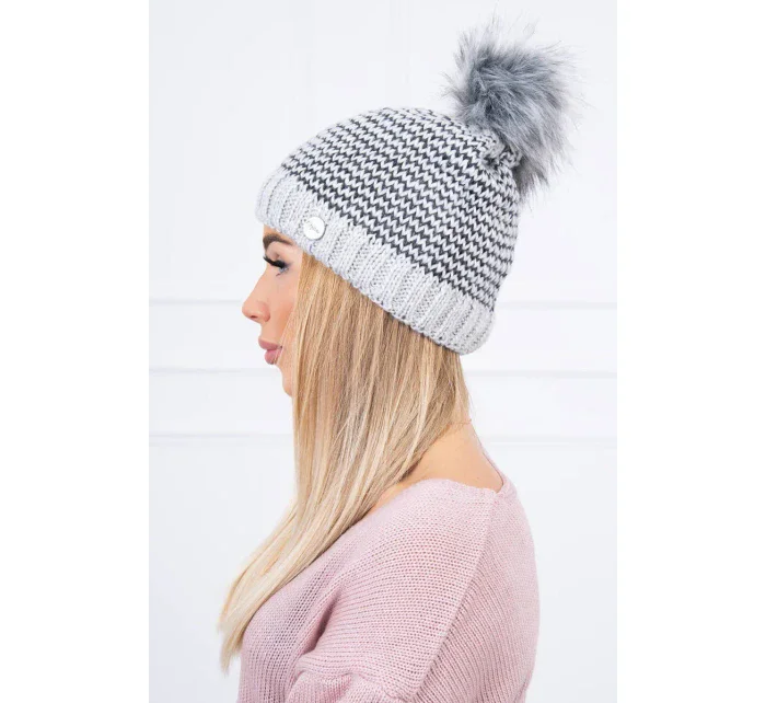 Čepice model 18745656 světle šedá - K-Fashion