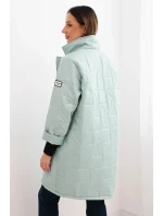 Dámská bunda Plus Size prošívaná s ozdobnými knoflíky a límcem model 21789312 - K-Fashion