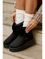 Sněhové boty na platformě s kožešinou Big Star OO274A108 Černé Sněhové boty na platformě s kožešinou Big Star OO274A108 Černé