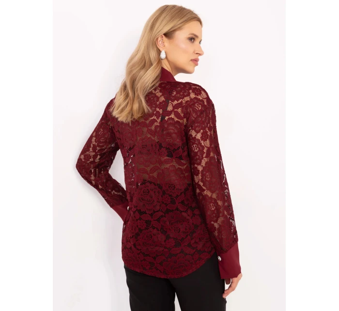 Dámská košile MI KS košile C243.18 Bordó - FPrice