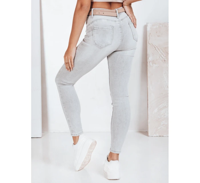 Dámské džínové úzké kalhoty šedé model 21992803 - Dstreet
