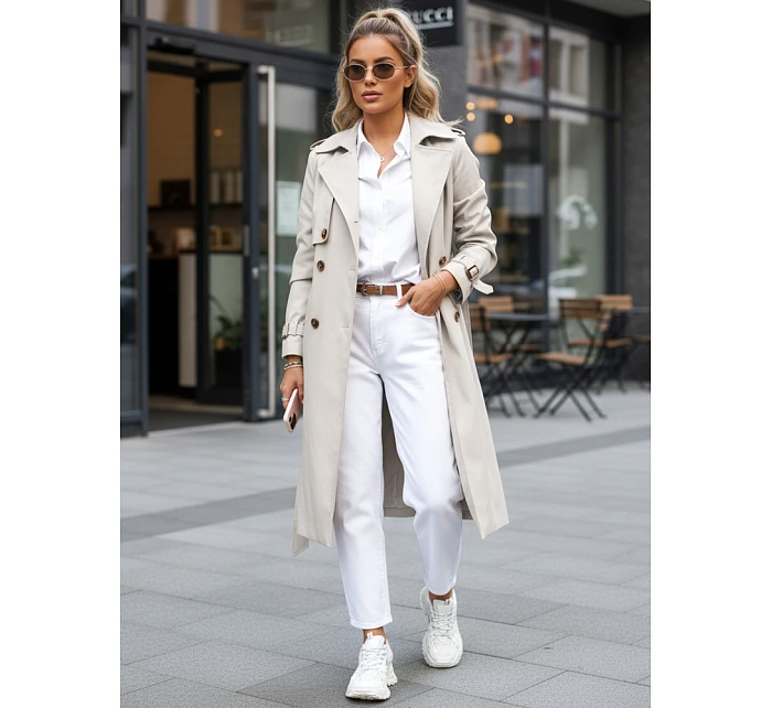 FashionStreet béžový dvouřadový trenčkot TY5351