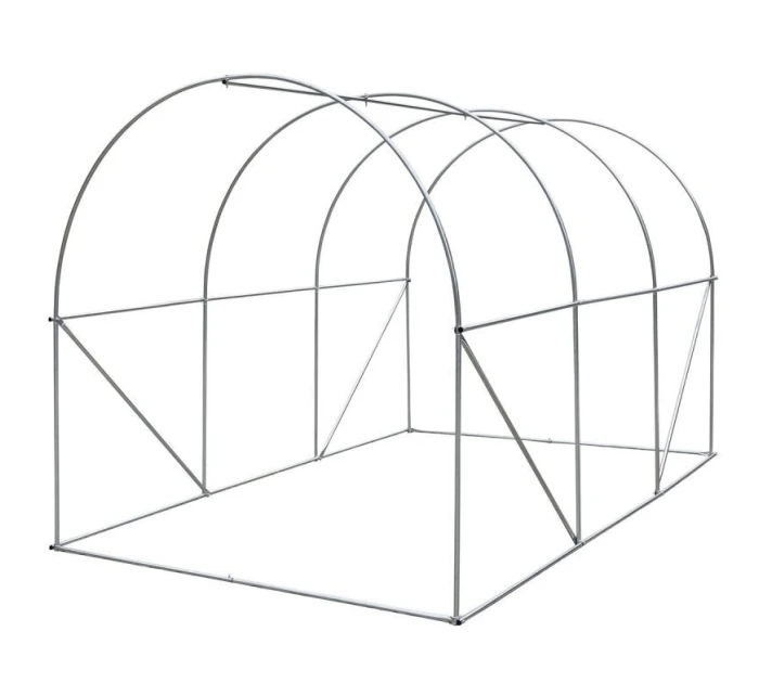 SKLENÍK ZAHRADNÍ TUNEL 200X300X200CM PE KONSTRUKCE ZELENÁ OCEL