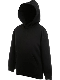 Fruit of the Loom Classic Kids Hooded Sweat Dětská mikina s kapucí 16.2043 black