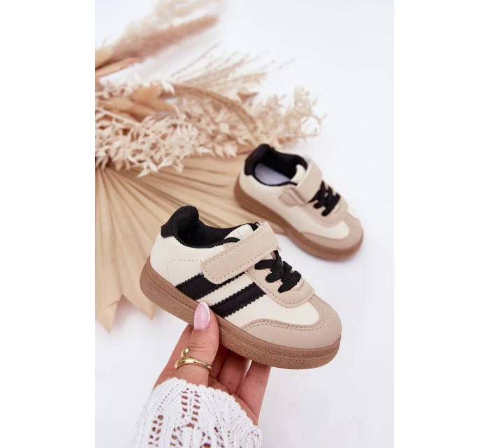 Sportovní Obuv Tenisky Dětské Na Suchý Zip Béžové model 21700597 - Boto Sportovní Obuv Tenisky Dětské Na Suchý Zip Béžové model 21700597 - Boto