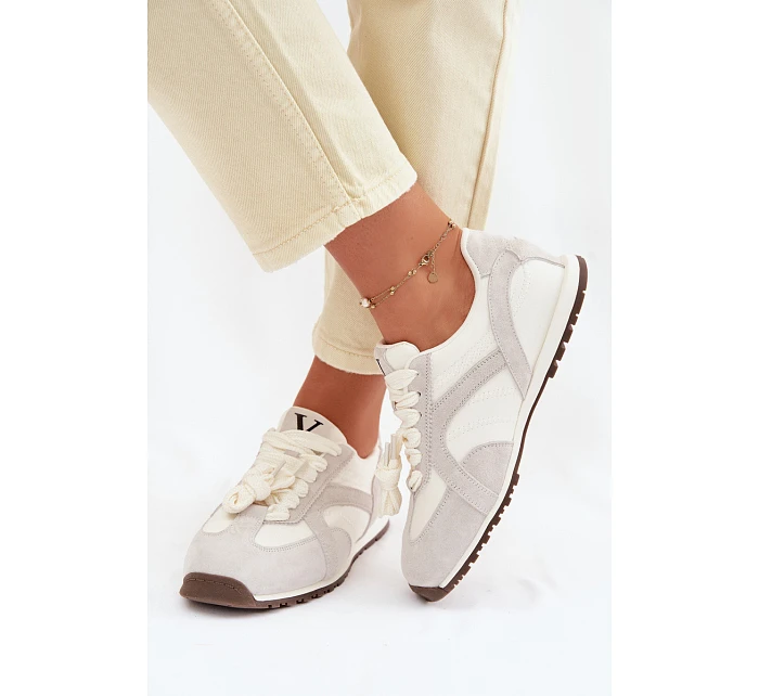 Semišové Dámské Tenisky model 22073044 Šedé - VINCEZA