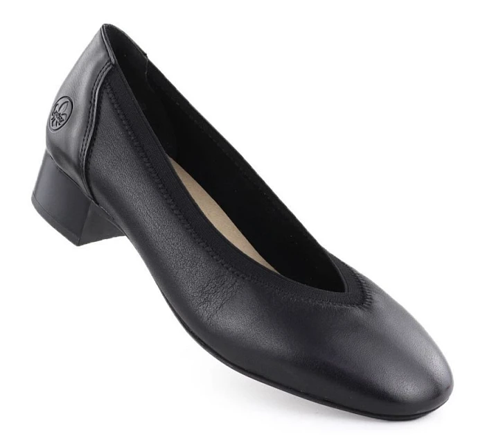 Dámské kožené lodičky 43452-00 černé - Rieker Dámské kožené lodičky 43452-00 černé - Rieker