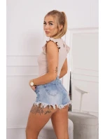 Halenka s volánky béžová